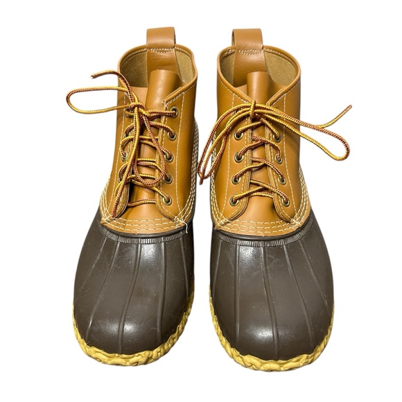LL Bean Men’s 11 Bean Boots 6” Duck Boots Leather Rainboots Made in USA Maine - Picture 2 of 6